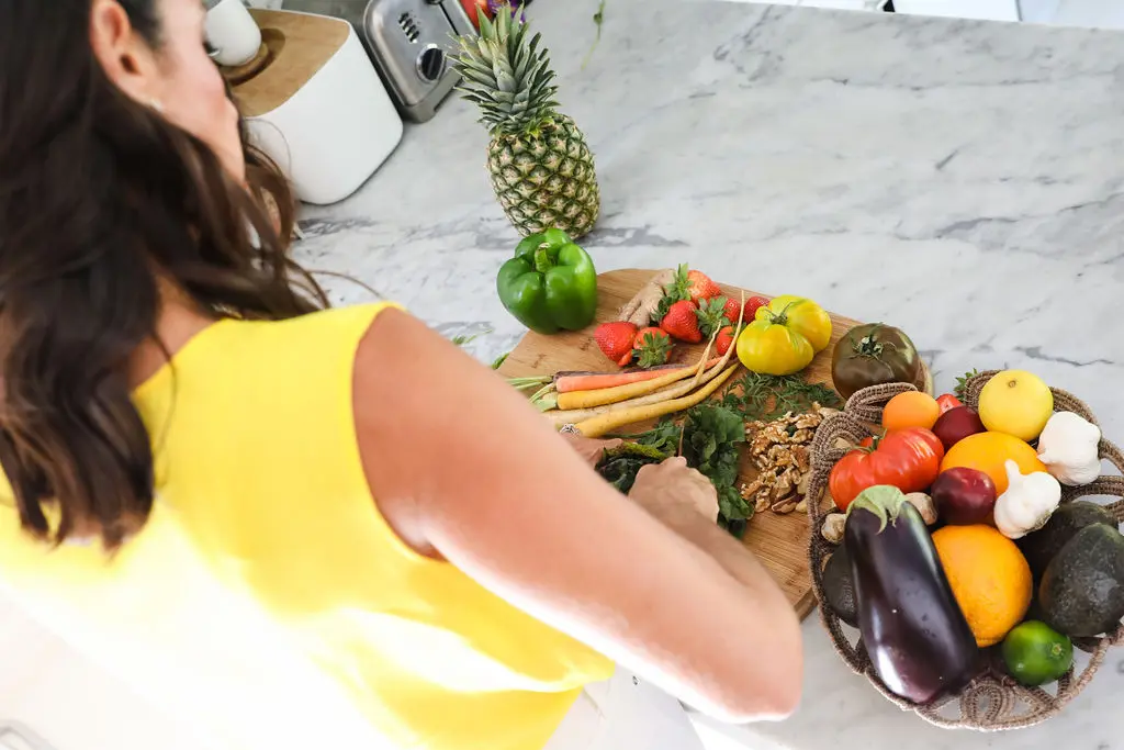 cutting more veggies